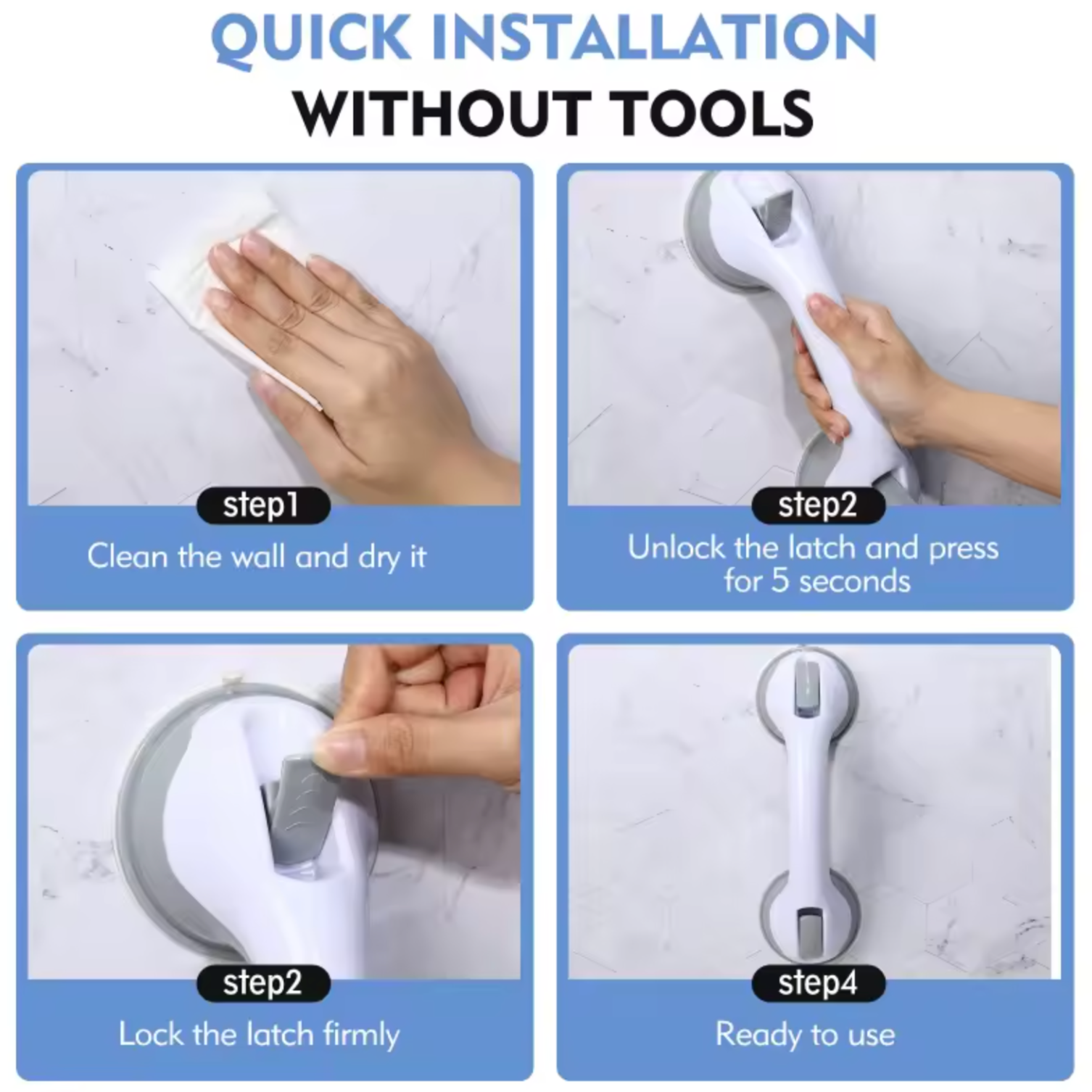 Suction Cup Shower Grab Bar